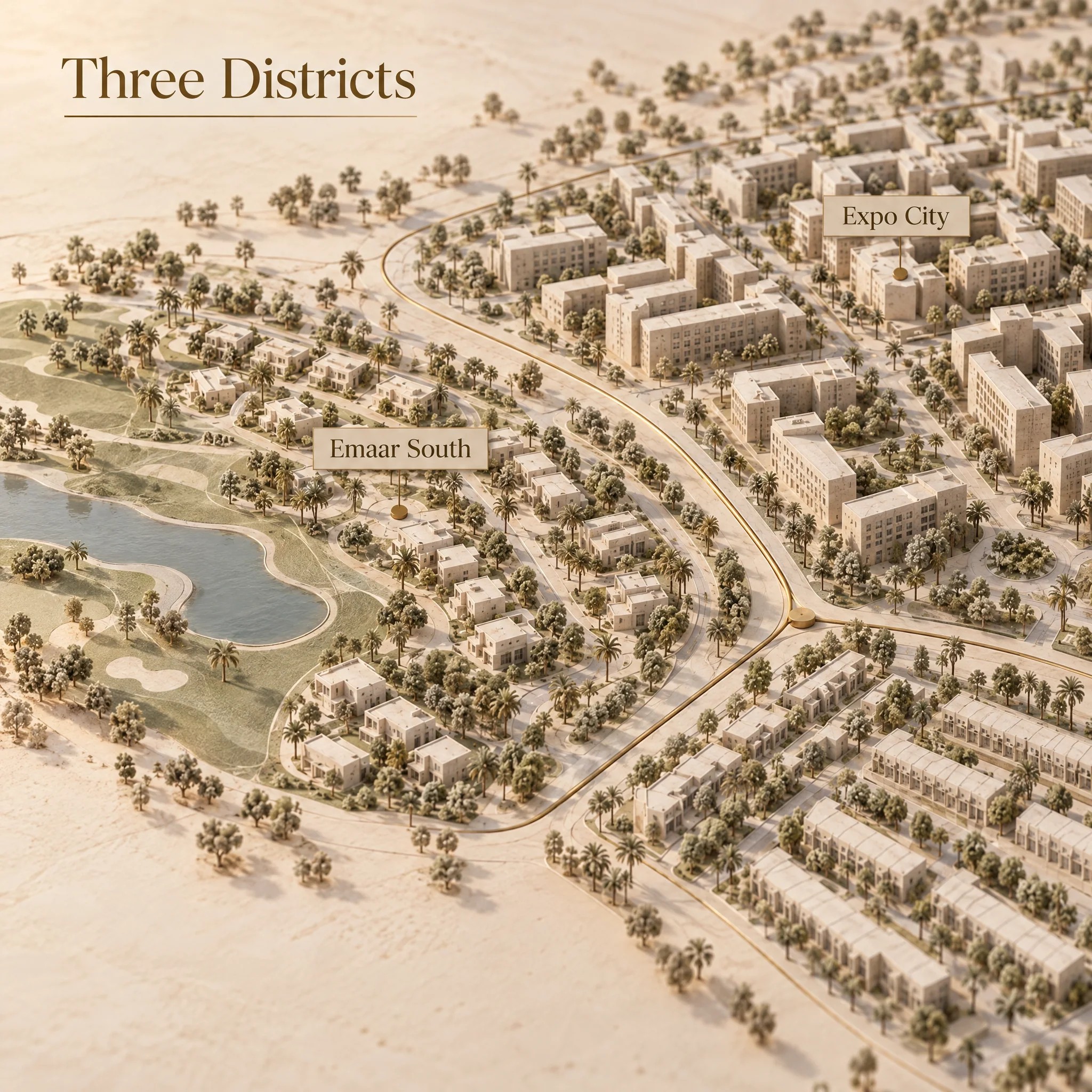 Dubai South residential districts: housing type, access and daily fit