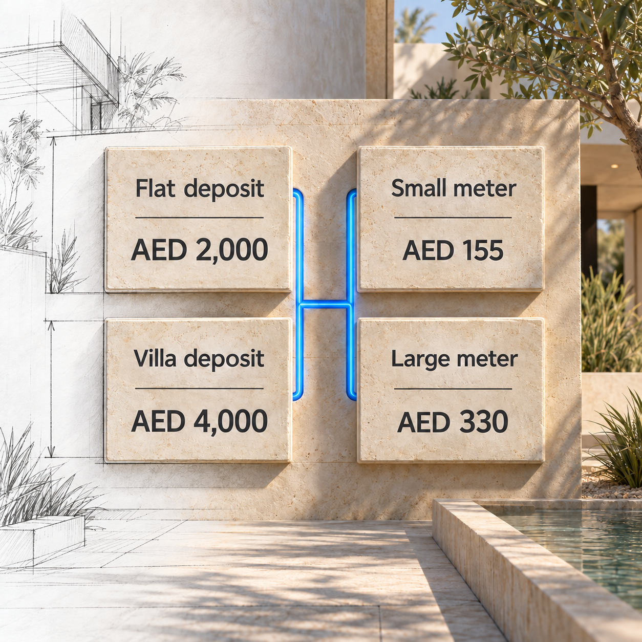 Current DEWA residential deposits and meter-based activation totals