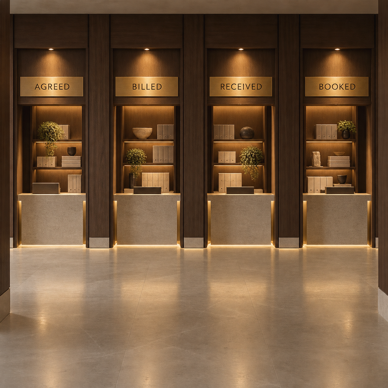 Four separate evidence stages for a Dubai agency commission