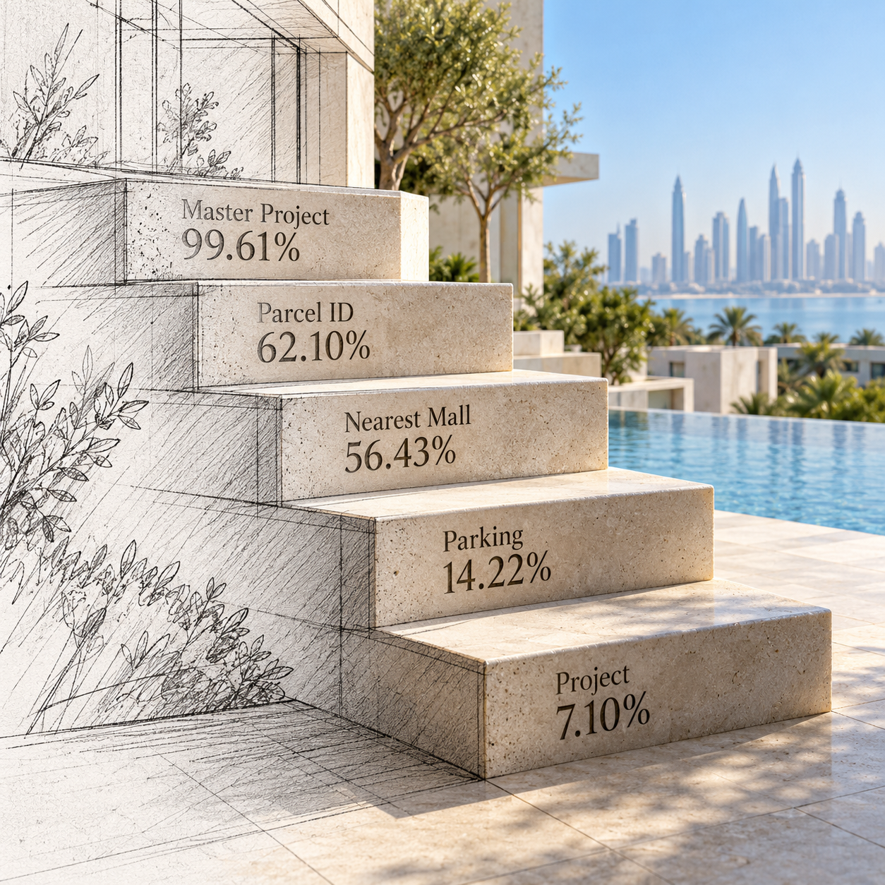 Five-field ladder of DLD September residential-sales null shares
