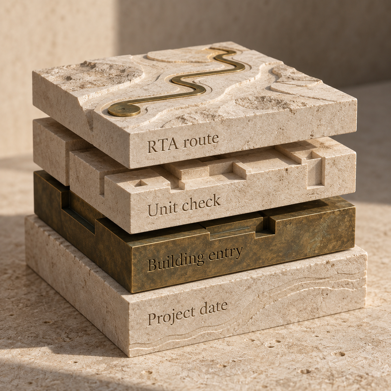 Four evidence layers from a DLD project date to an exact RTA route