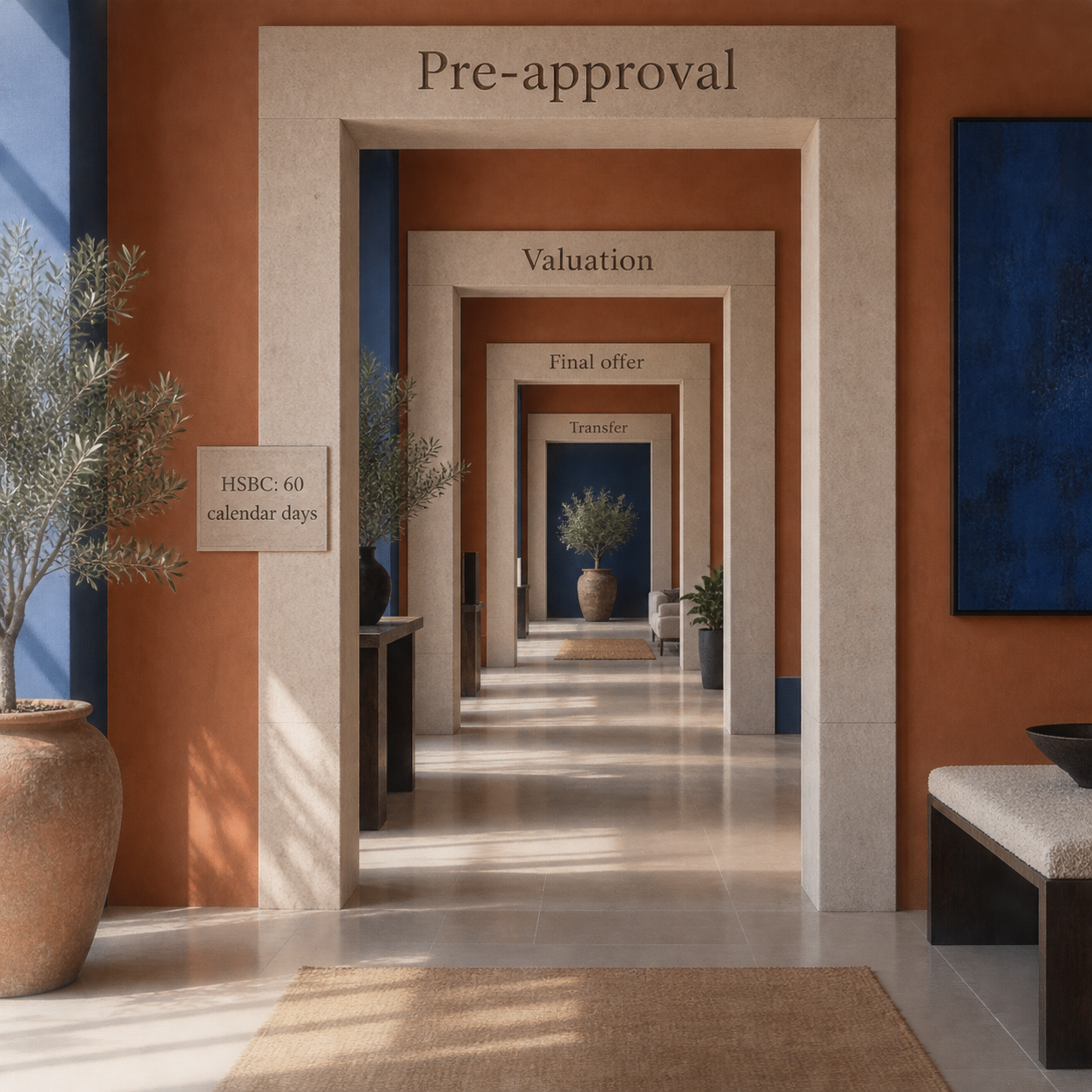 Mortgage evidence stages from pre-approval to transfer
