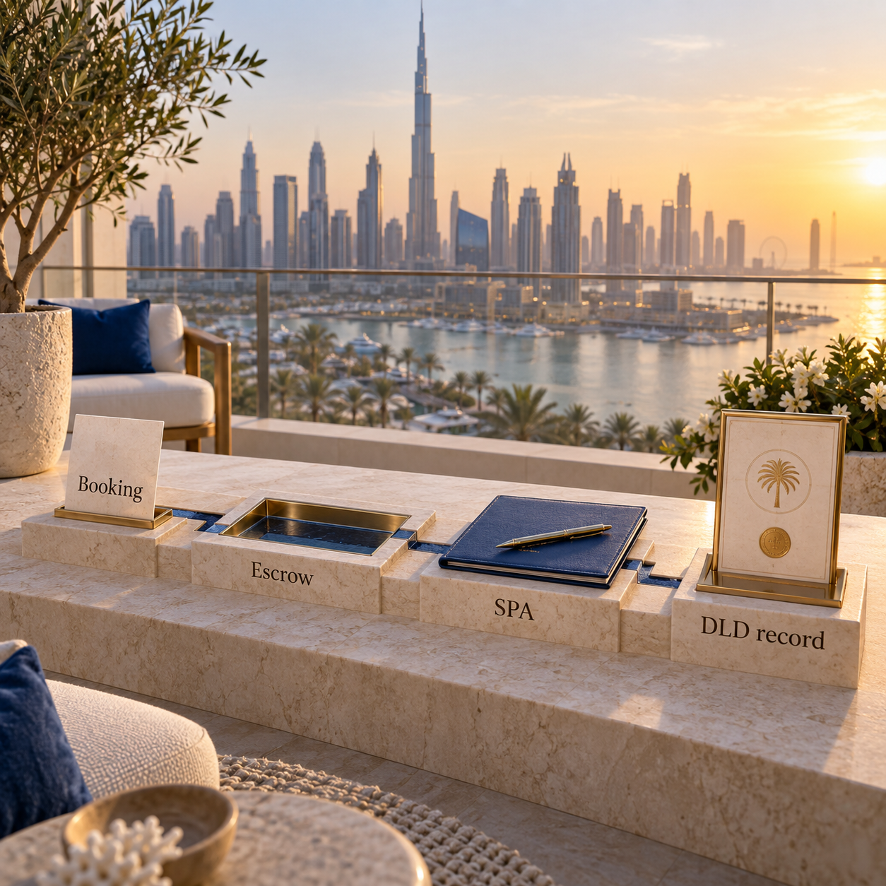 Four-record trail from booking payment to DLD provisional registration
