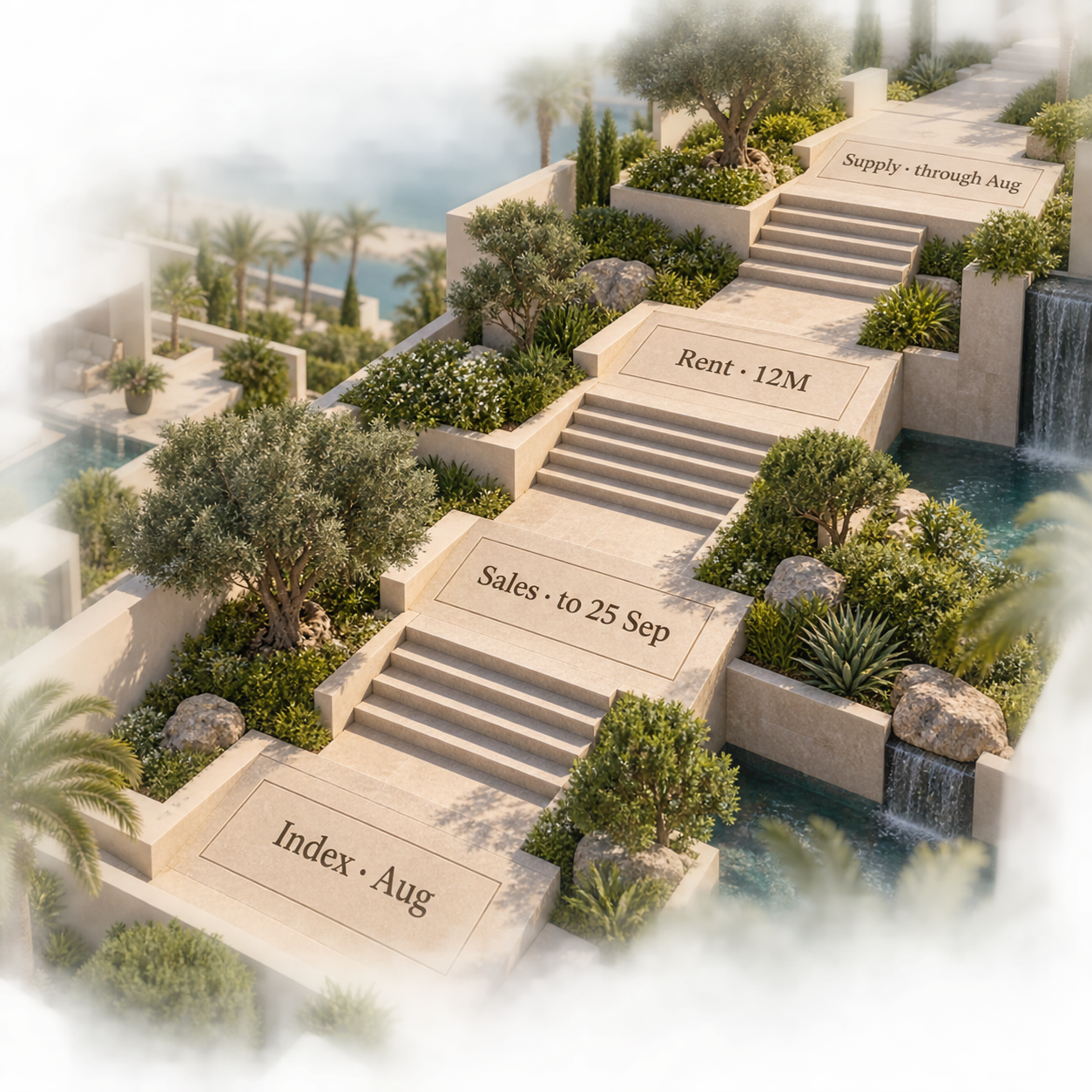 Four Dubai property measure families arranged by their different observation periods