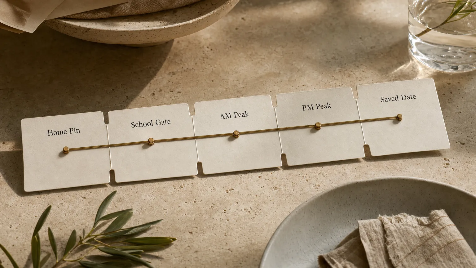 Five-field record for saving a reproducible home-to-school route check