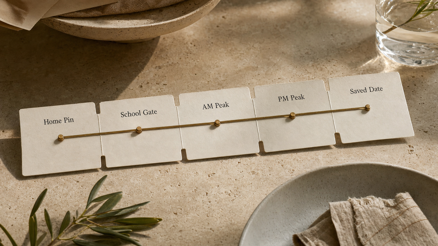 Five-field record for saving a reproducible home-to-school route check