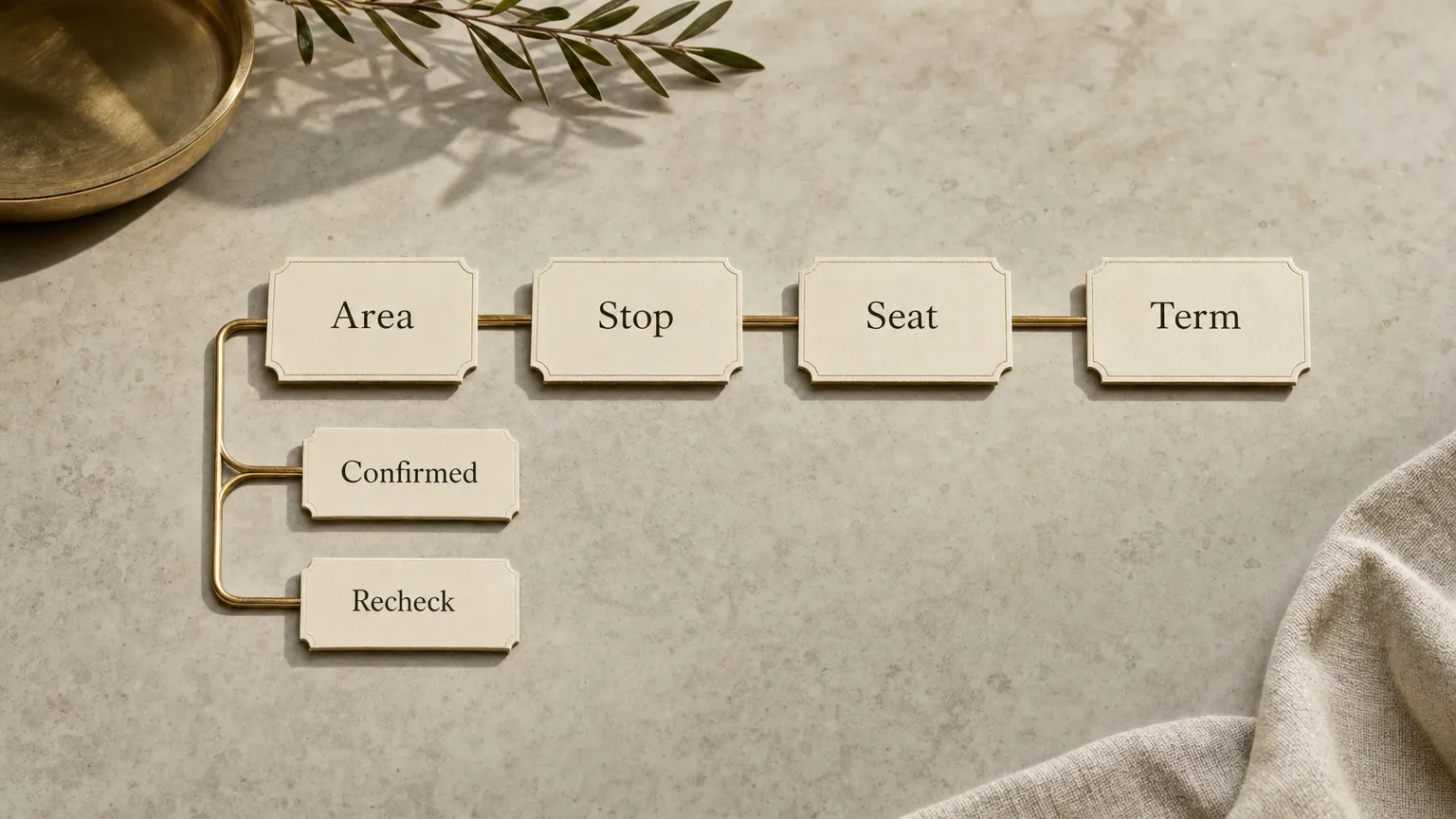 School-bus eligibility record separating area coverage from stop and seat confirmation