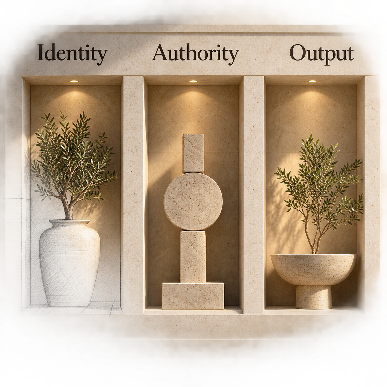 Identity, authority and route-output evidence kept separately