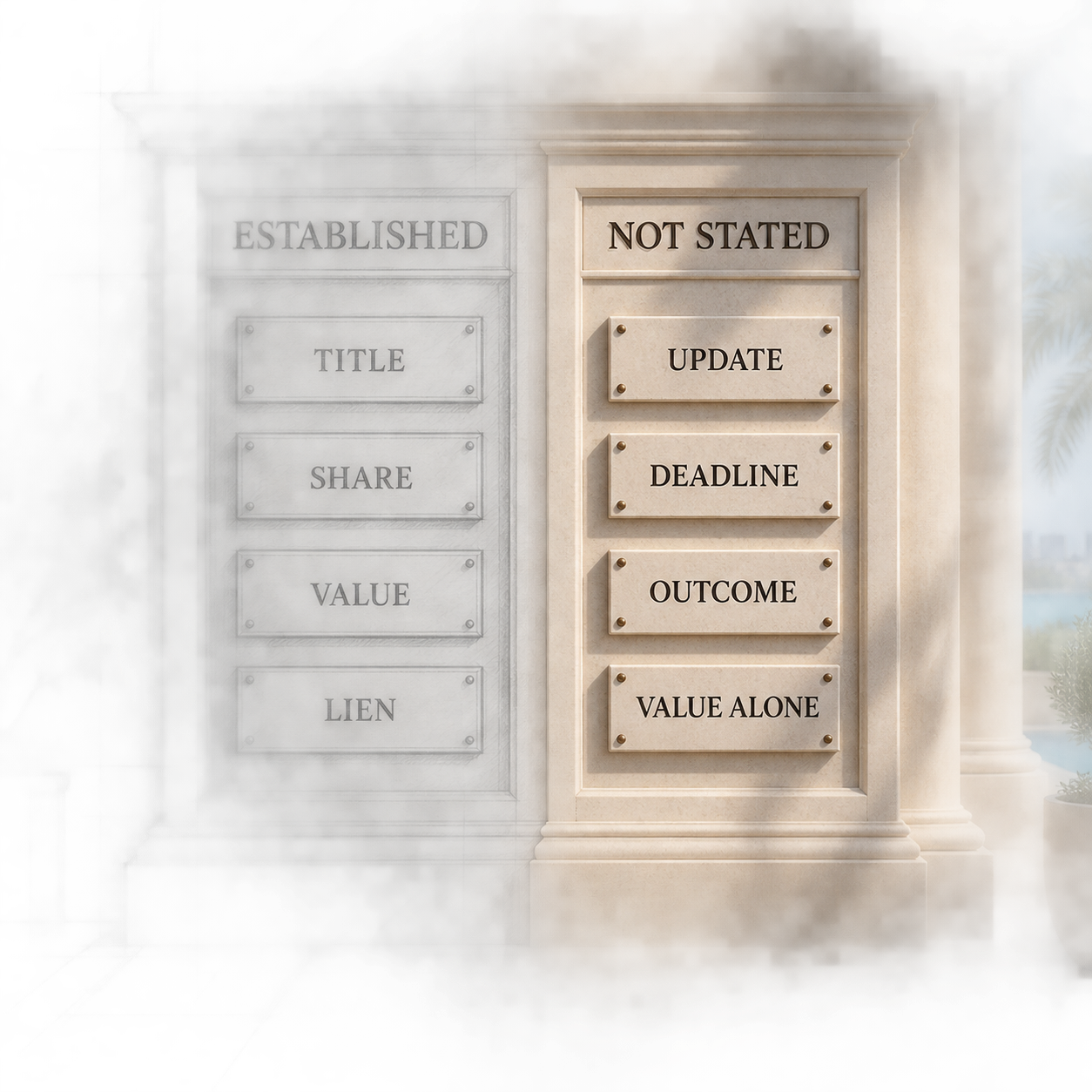 Established and not stated checklist for a Dubai title change and Golden Residence file
