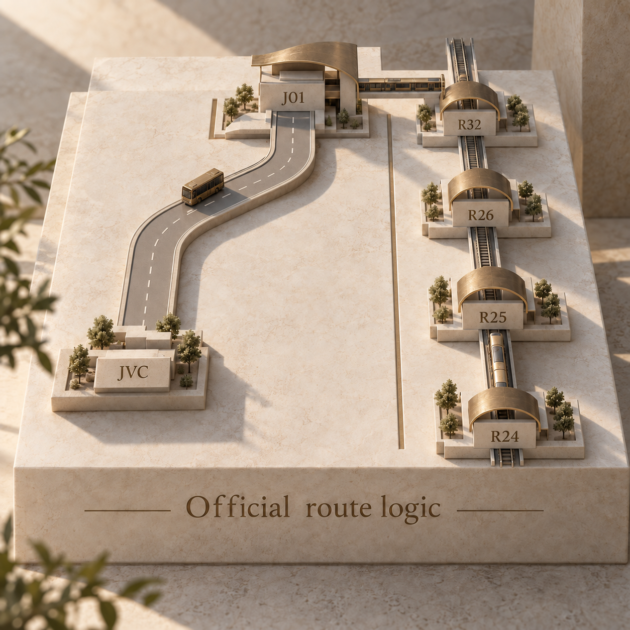 Official RTA transport logic for JVC and Business Bay